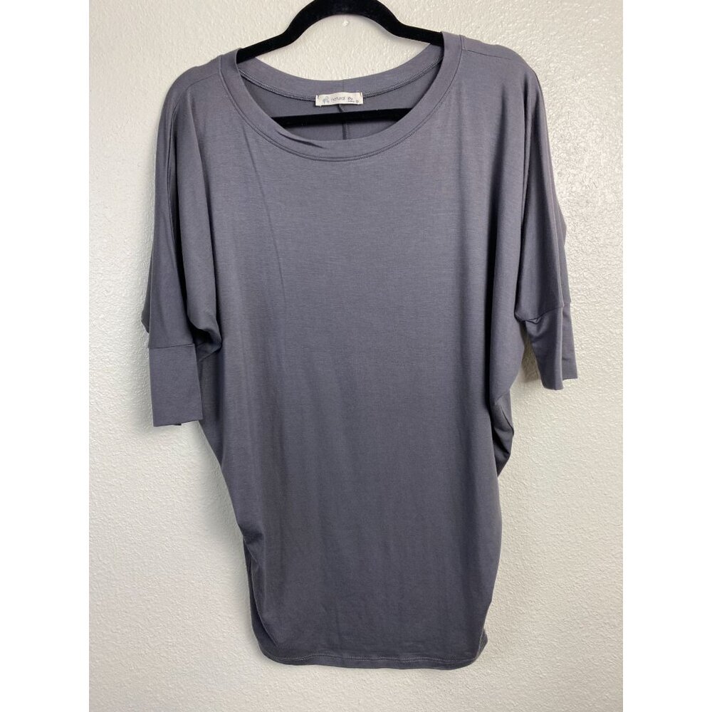 Natural‎ Life Gray Women Doman  3/4 Sleeve Tunic Top Gray Size Small Stretch